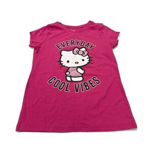 6/20 🎉 Hello Kitty Fuchsia Tee with Glitter Bow